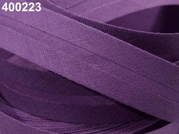 Schrägband Baumwolle Breite 20 mm gefalzt - Violett
